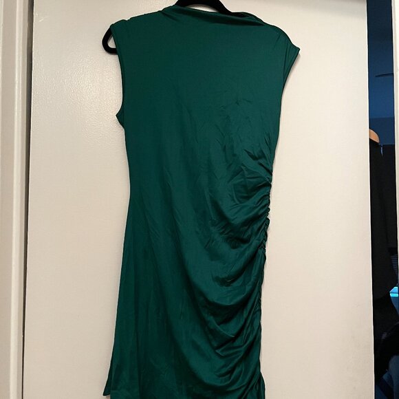 Green Stretchy Dress with Cinches Sides‎ - Unbranded Size Large - Picture 1 of 13